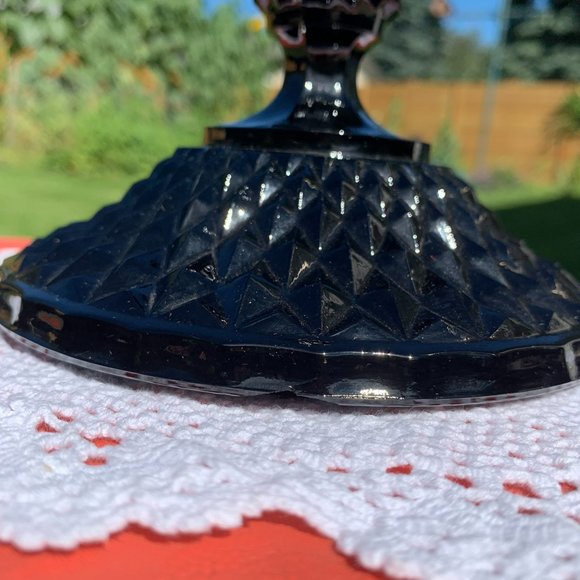 Vintage black glass apothecary jar - Picture 9 of 11